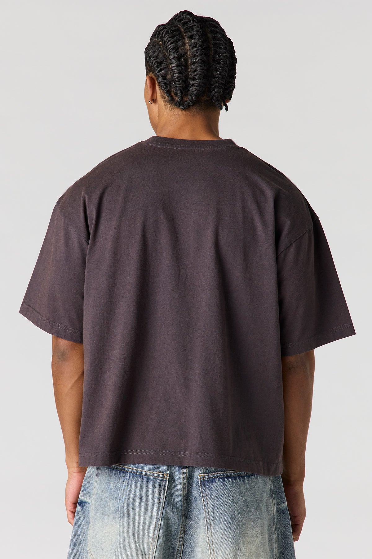 Vue alternative 2. T-shirt carré délavé à imprimé 84