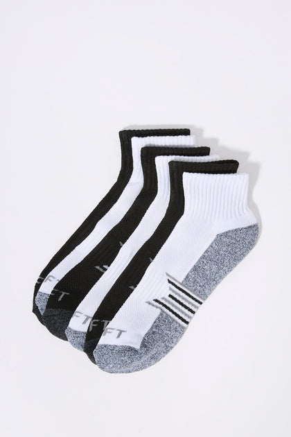 Athletic Ribbed Ankle Socks (6 Pack)