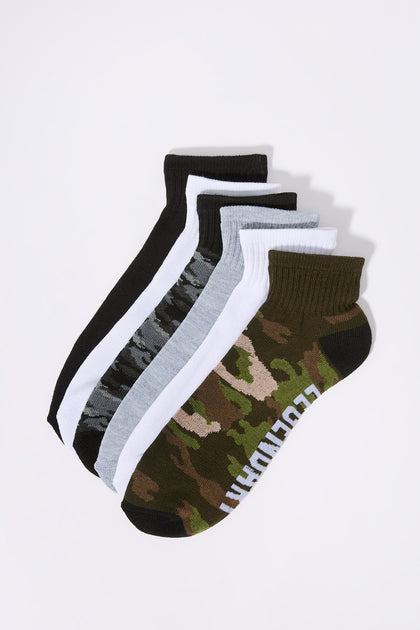 Socquettes sport avec motif camouflage (6 paires)