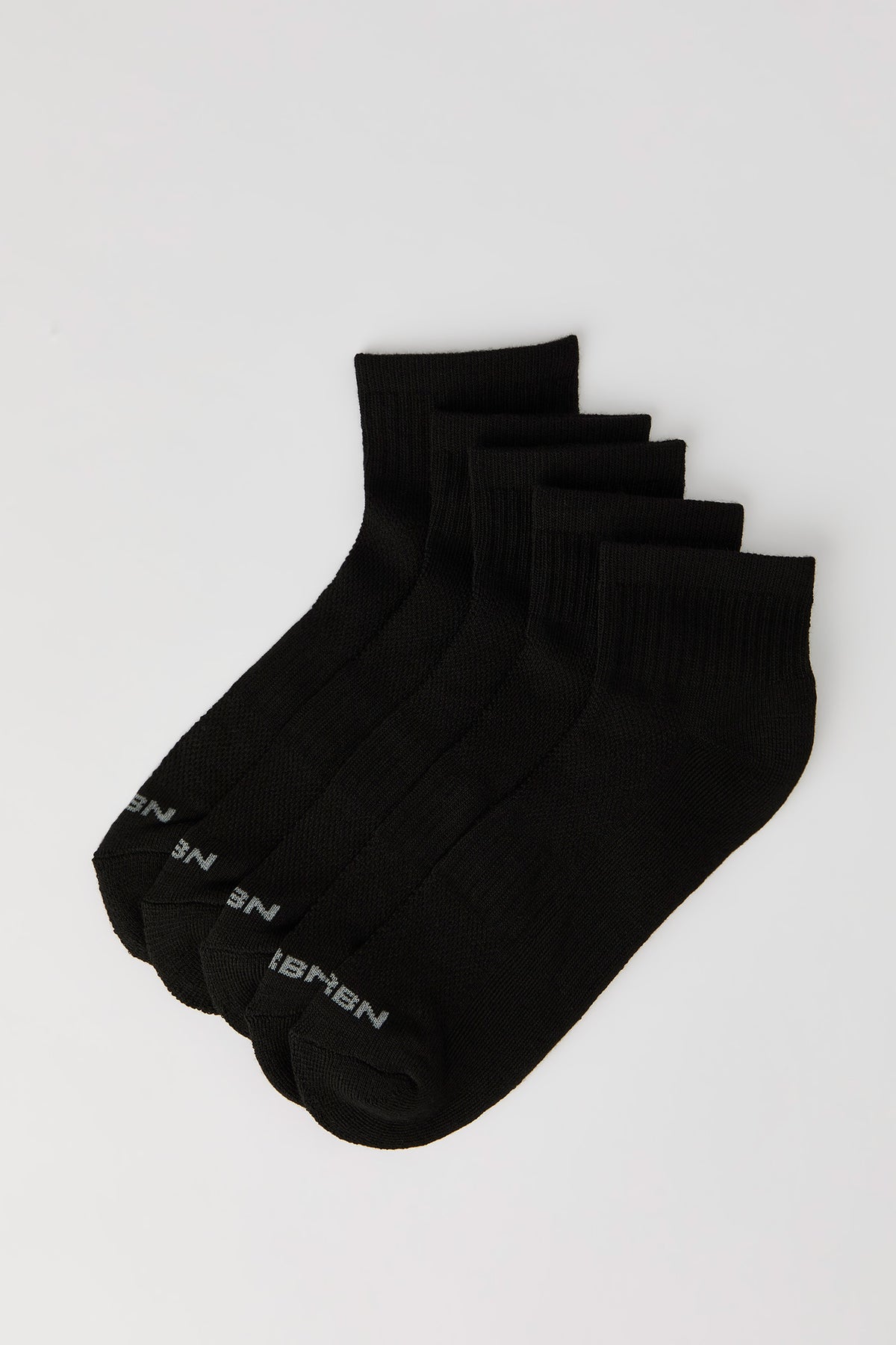 Athletic Quarter Socks (5 Pack) - Black