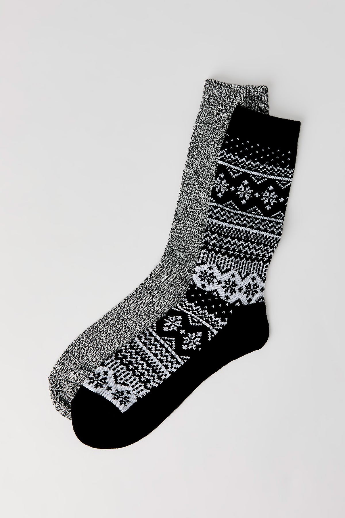 Jacquard Knit Crew Sock (2 Pack) - Navy