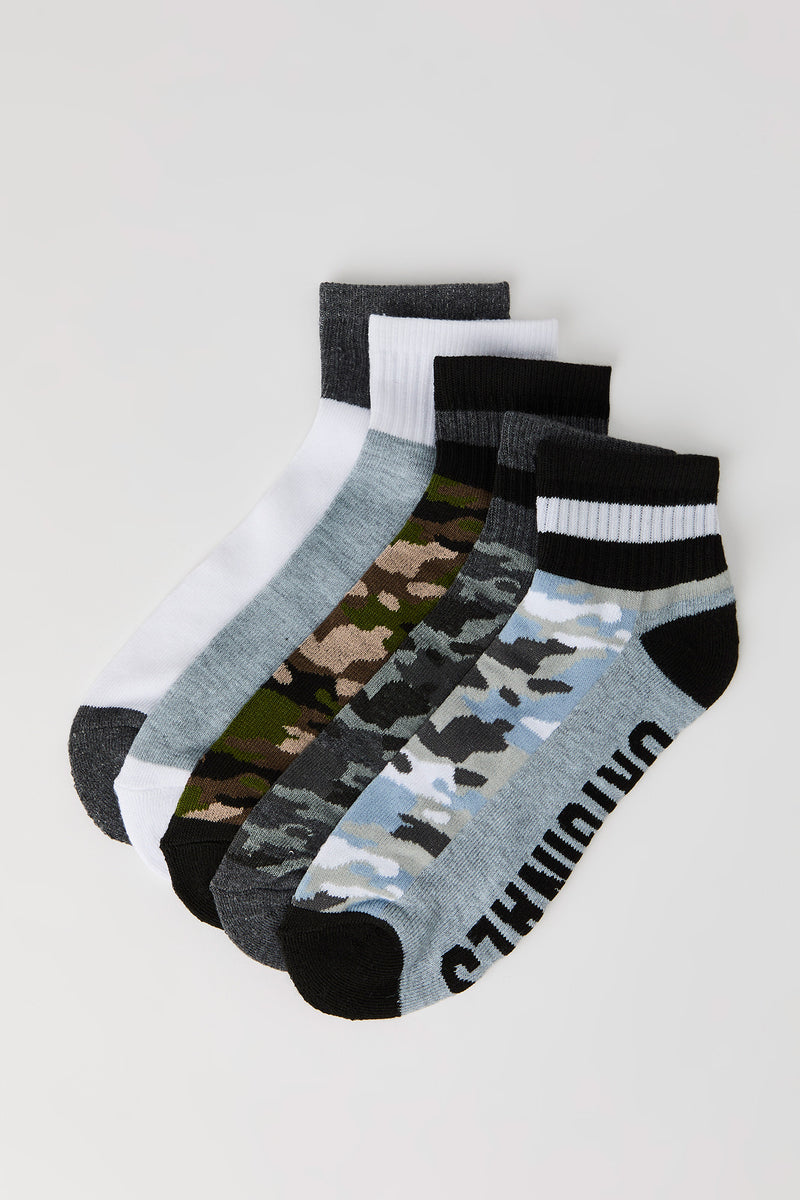Chaussettes sport avec motif camouflage (5 paires)