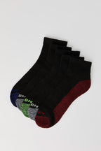 Jacquard Knit Quarter Socks (5 Pack)