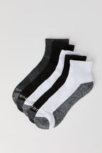Jacquard Knit Quarter Socks (5 Pack)