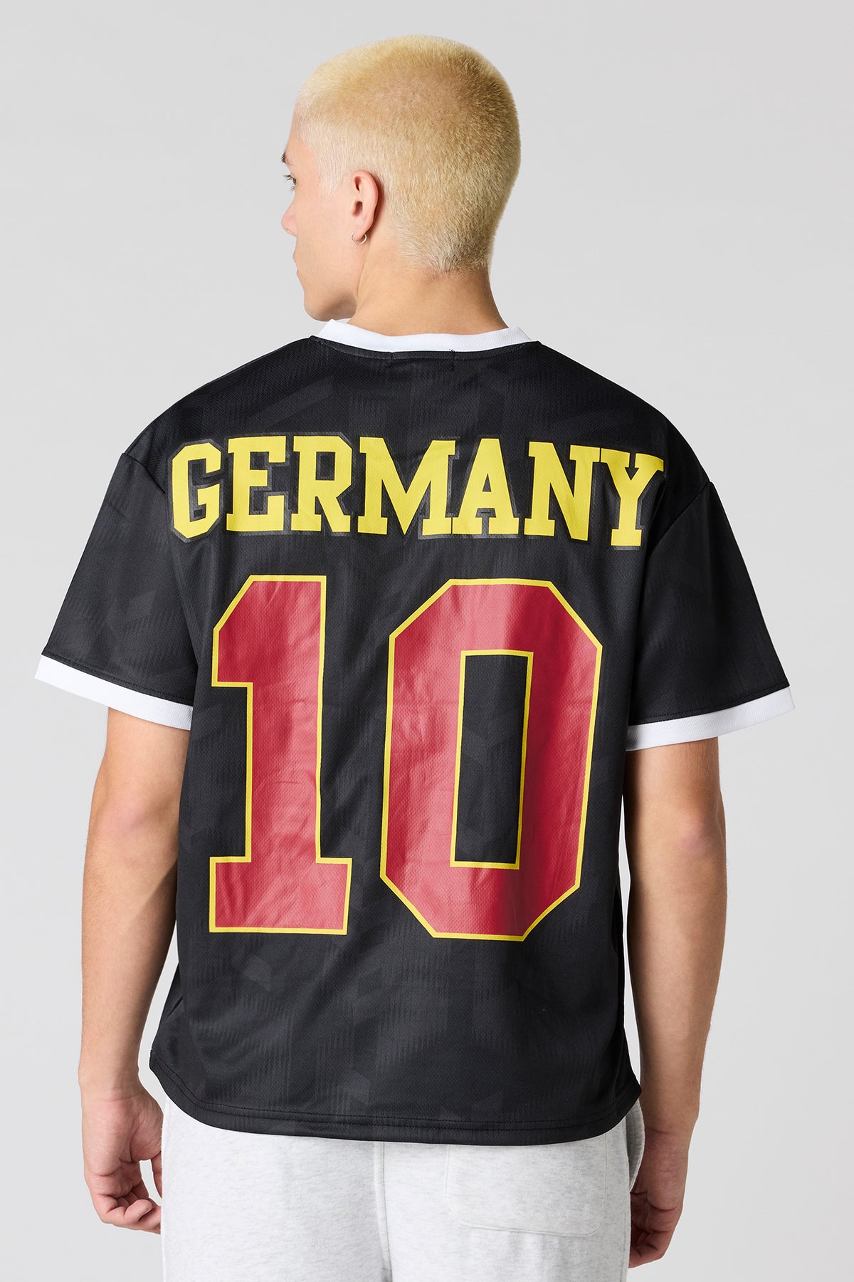 Vue alternative 4. Jersey de soccer en filet à imprimé Allemagne
