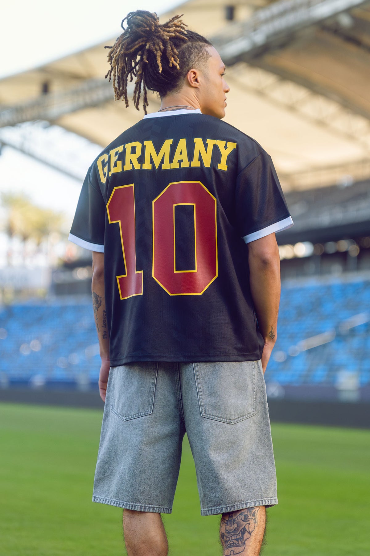 Vue alternative 2. Jersey de soccer en filet à imprimé Allemagne