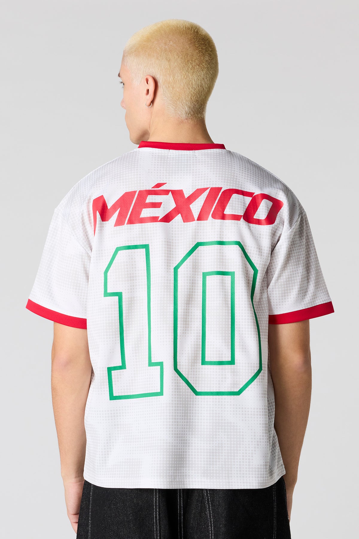 Vue alternative 2. Jersey de soccer en filet à imprimé Mexique