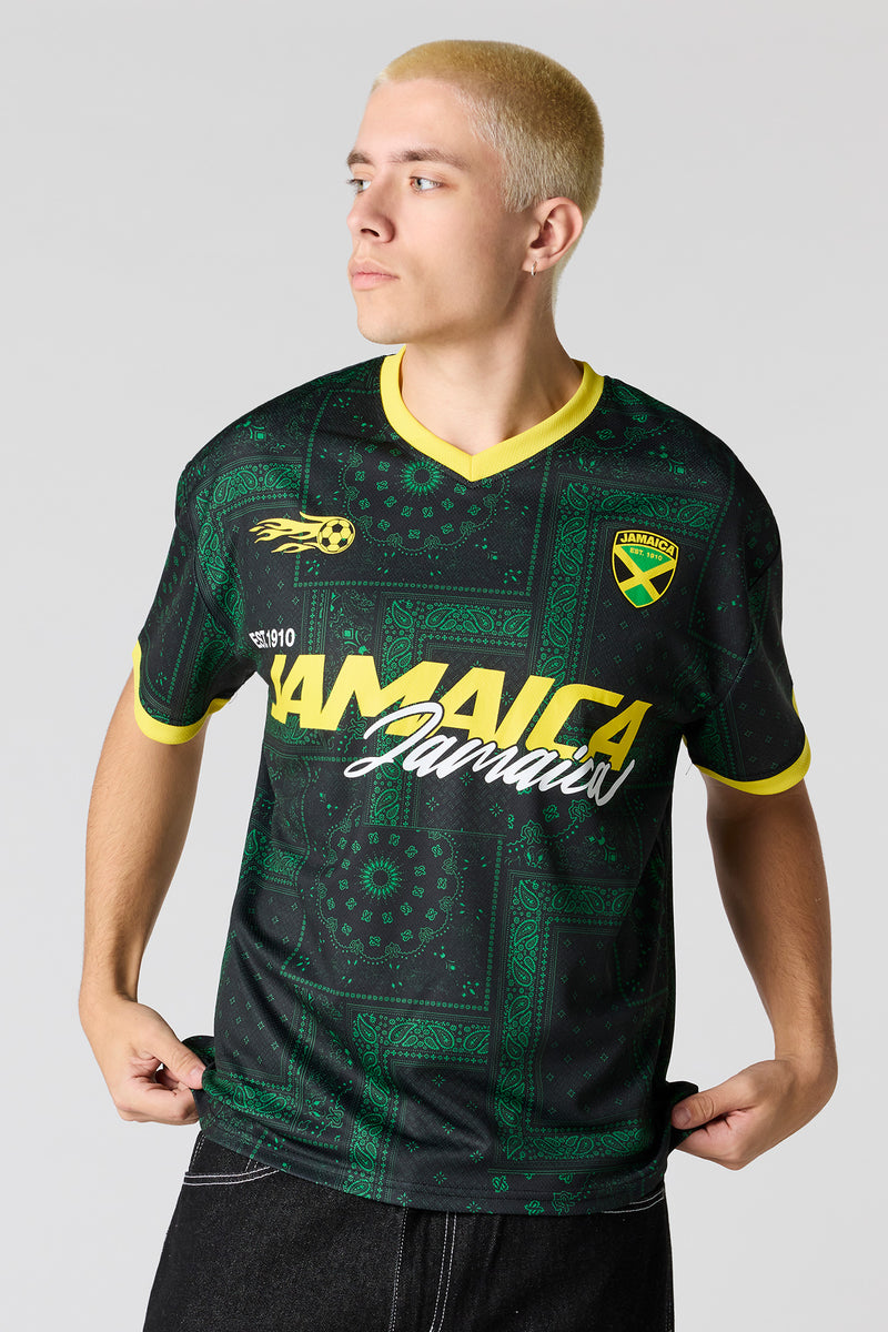 Jamaica Graphic Mesh Soccer Jersey