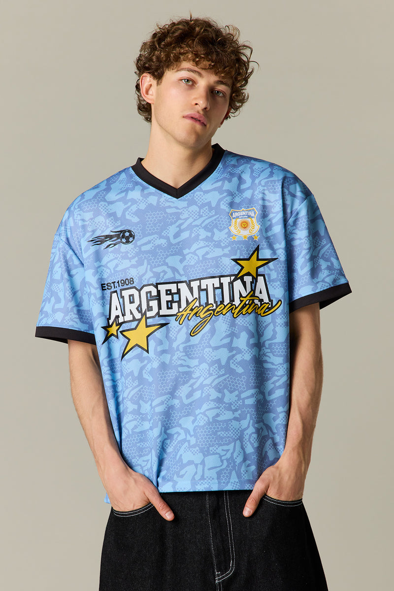 Argentina Graphic Mesh Soccer Jersey