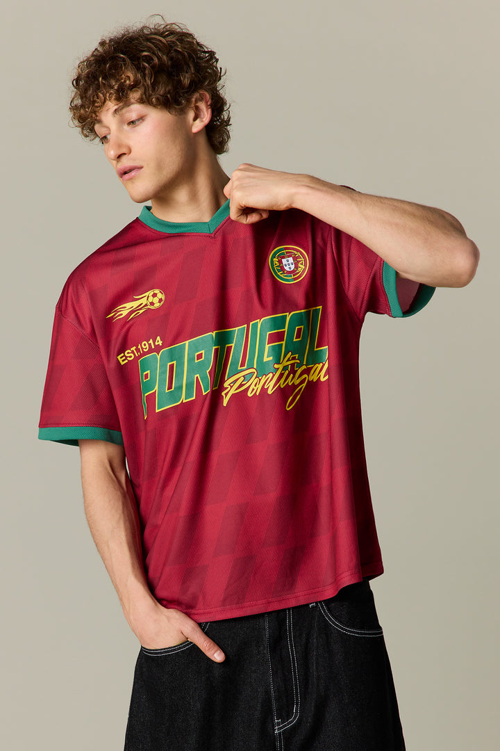 Portugal Graphic Mesh Soccer Jersey