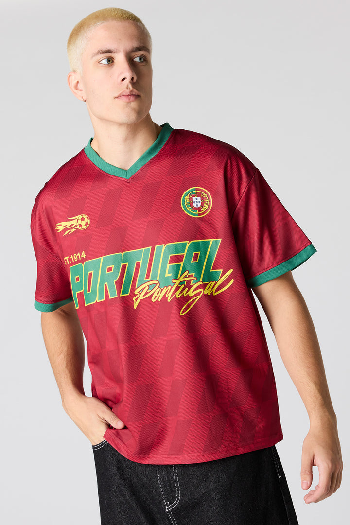 Portugal Graphic Mesh Soccer Jersey