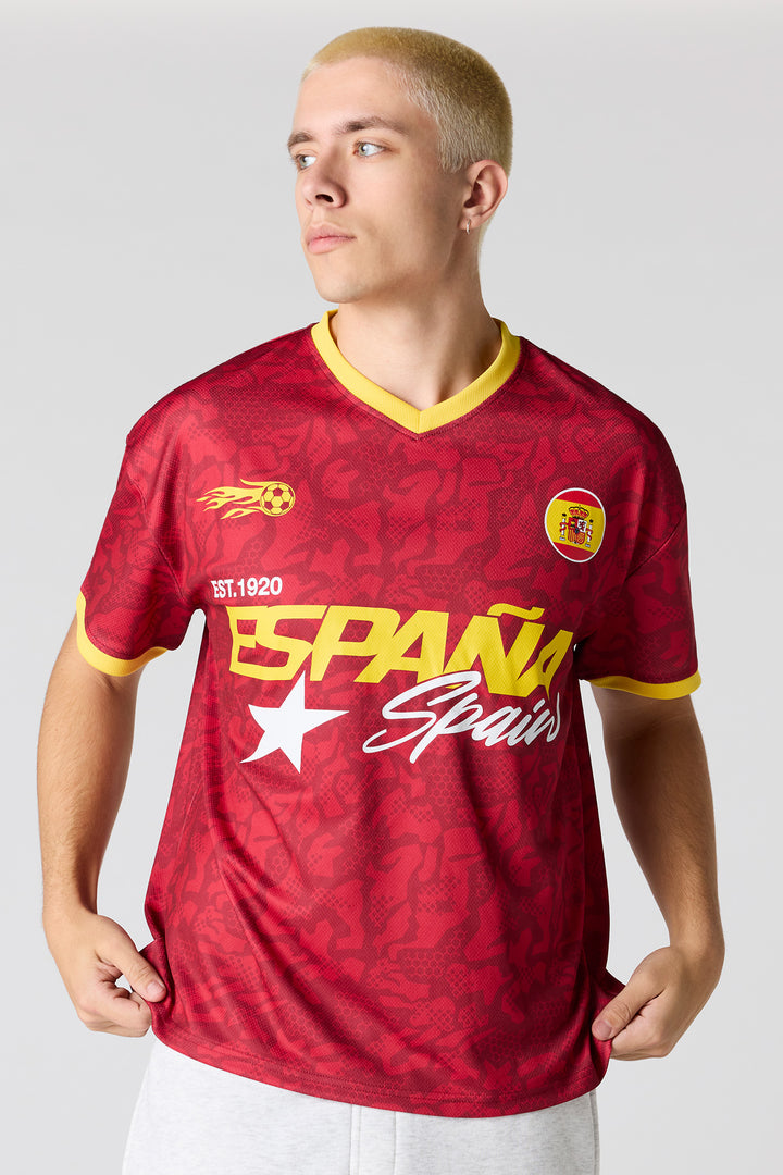 Spain Graphic Mesh Soccer Jersey