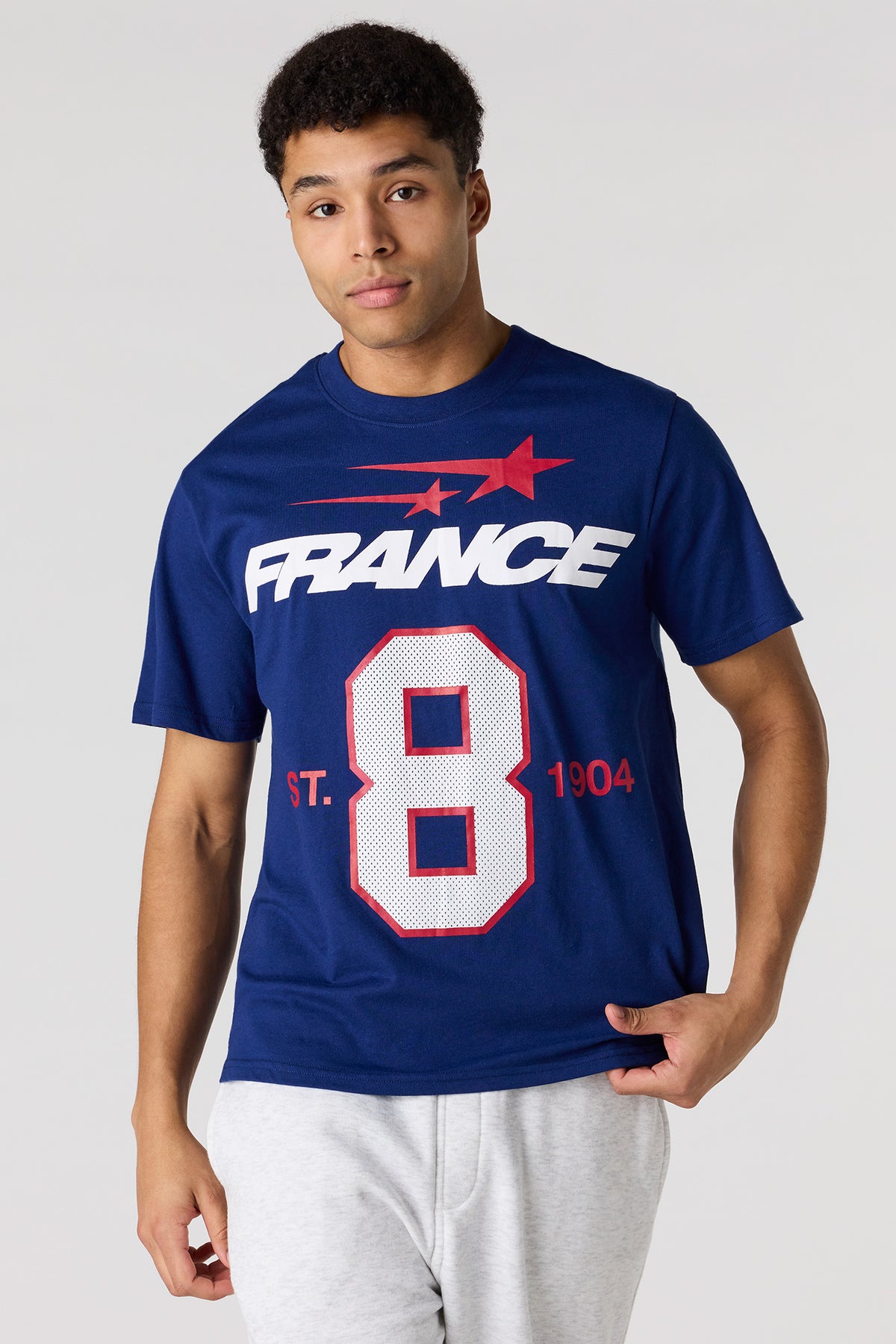 T-shirt en coton épais de luxe à imprimé France