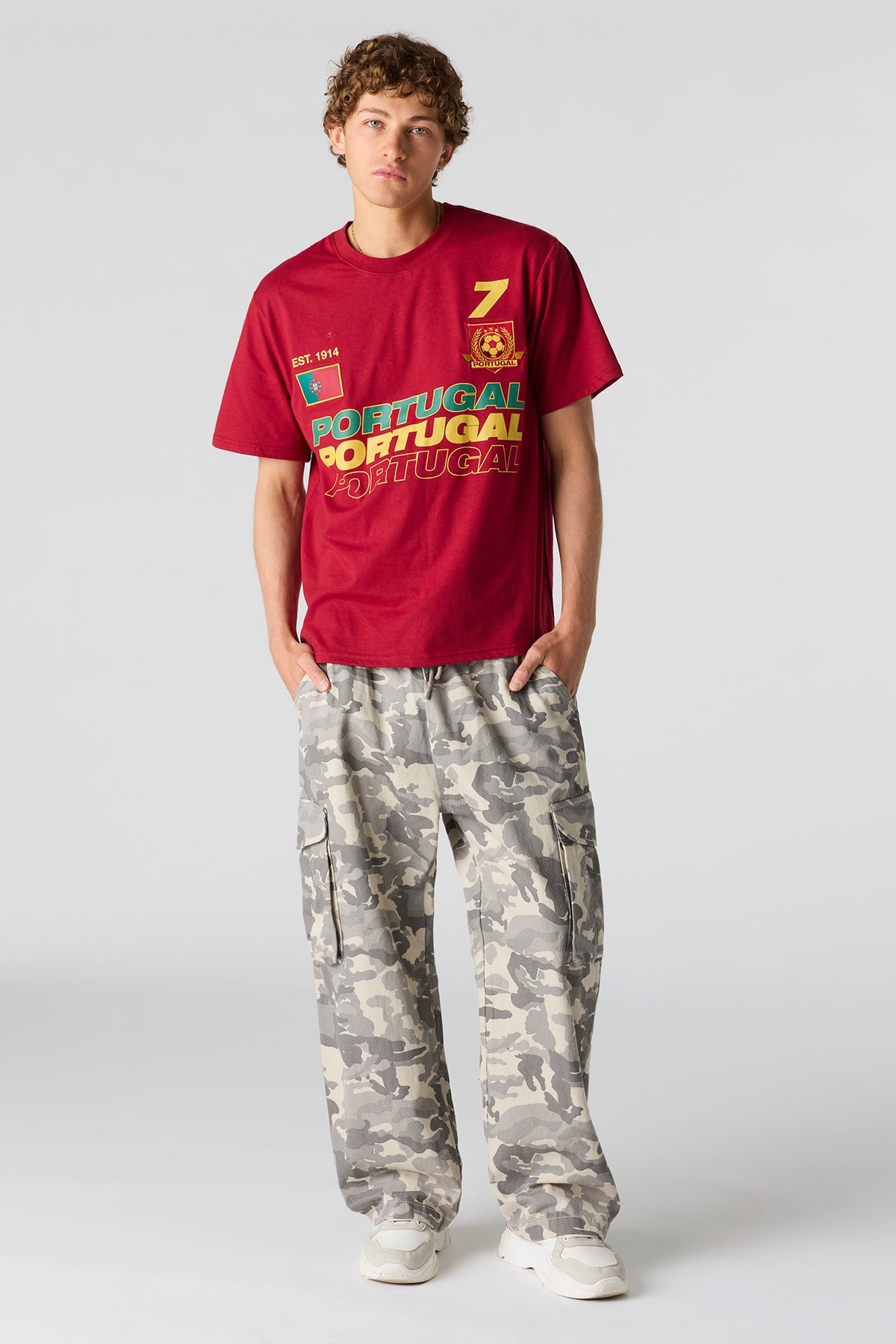 Vue alternative 2. T-shirt de soccer à imprimé Portugal