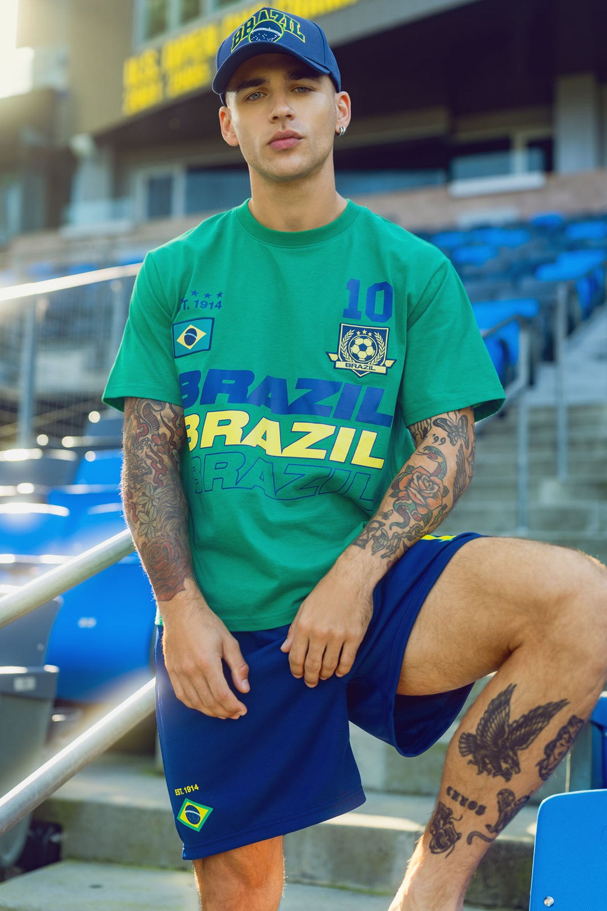 Brazil Graphic Soccer T-Shirt - Green