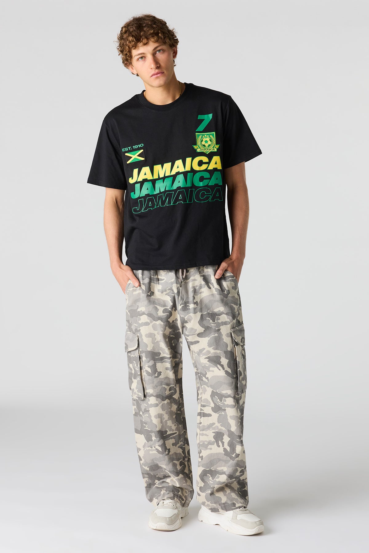 Vue alternative 3. T-shirt de soccer à imprimé Jamaïque