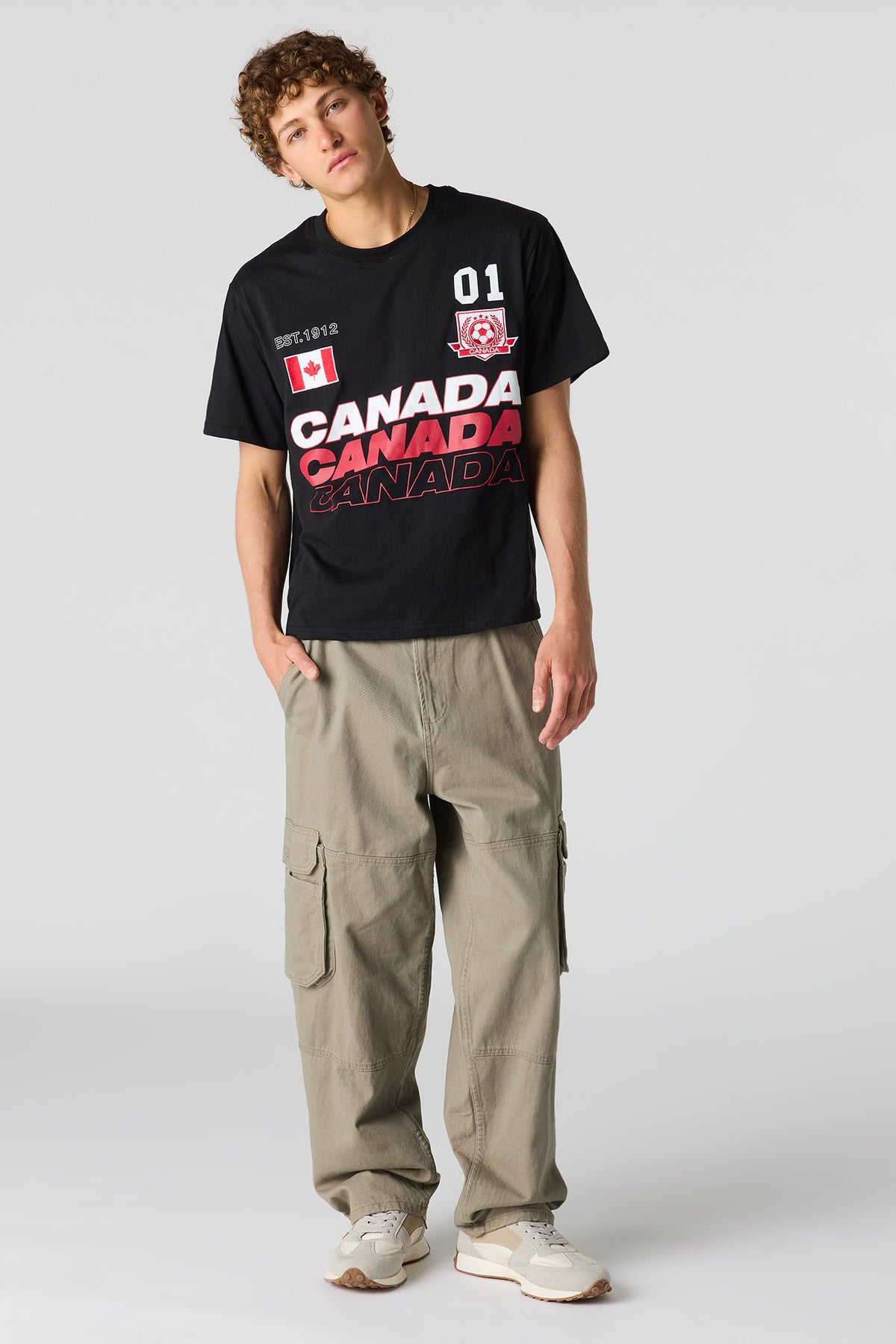 Alt View 2. Canada Graphic Soccer T-Shirt - Black