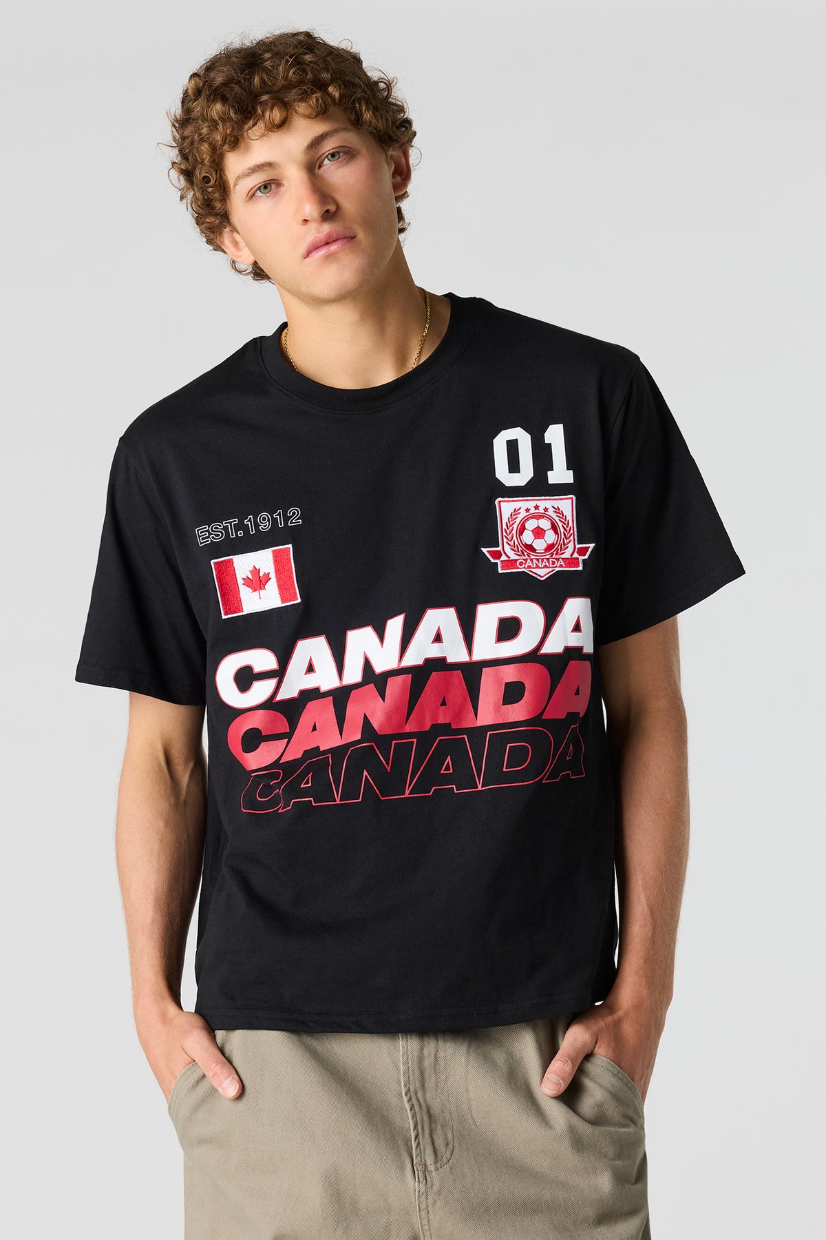 Canada Graphic Soccer T-Shirt - Black