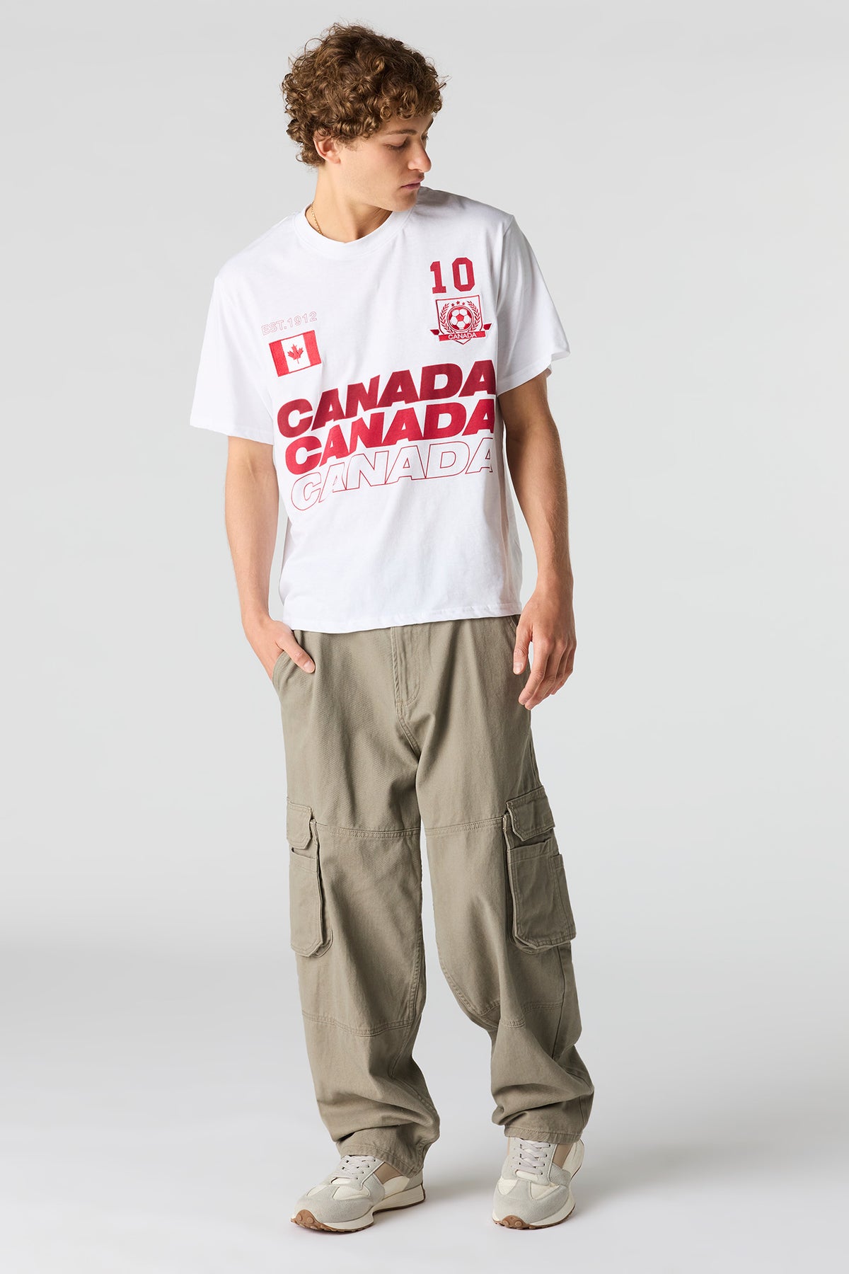 Alt View 2. Canada Graphic Soccer T-Shirt - White
