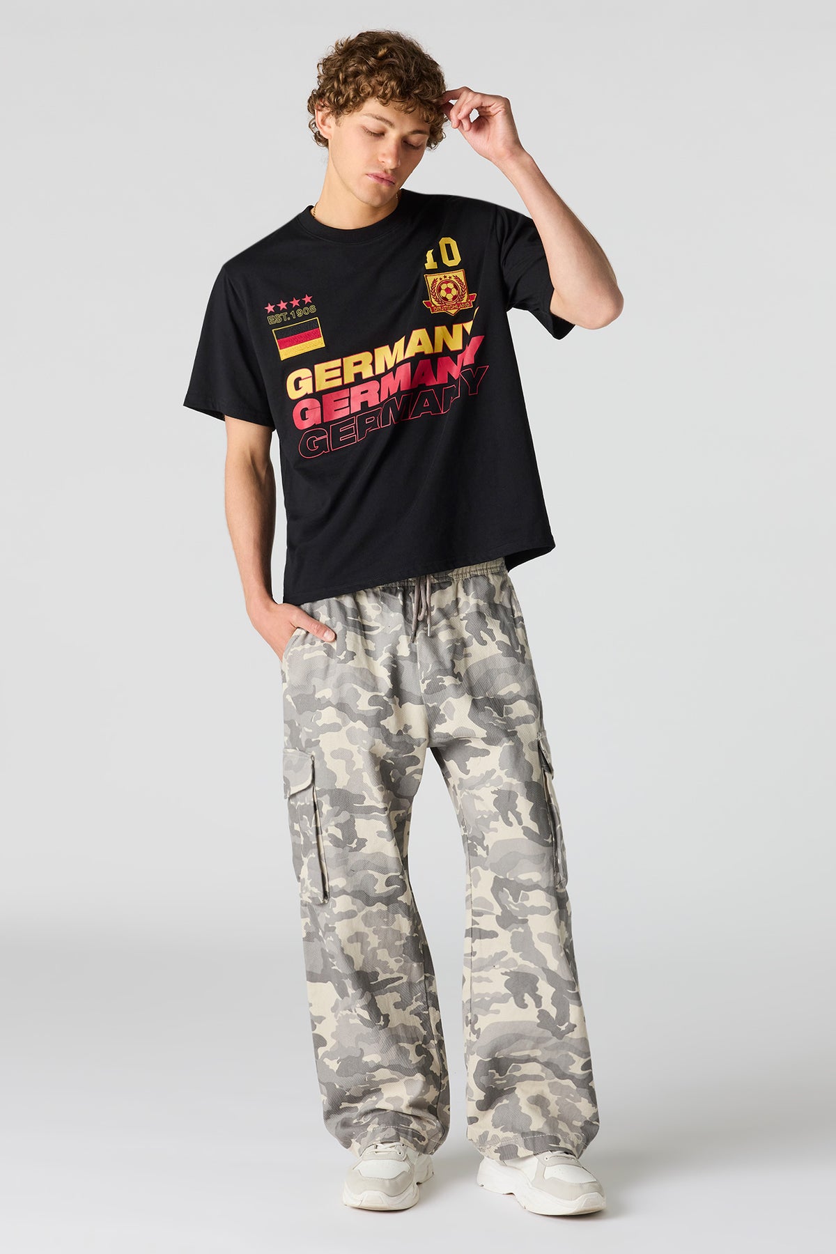 Alt View 2. Germany Graphic Soccer T-Shirt - Black