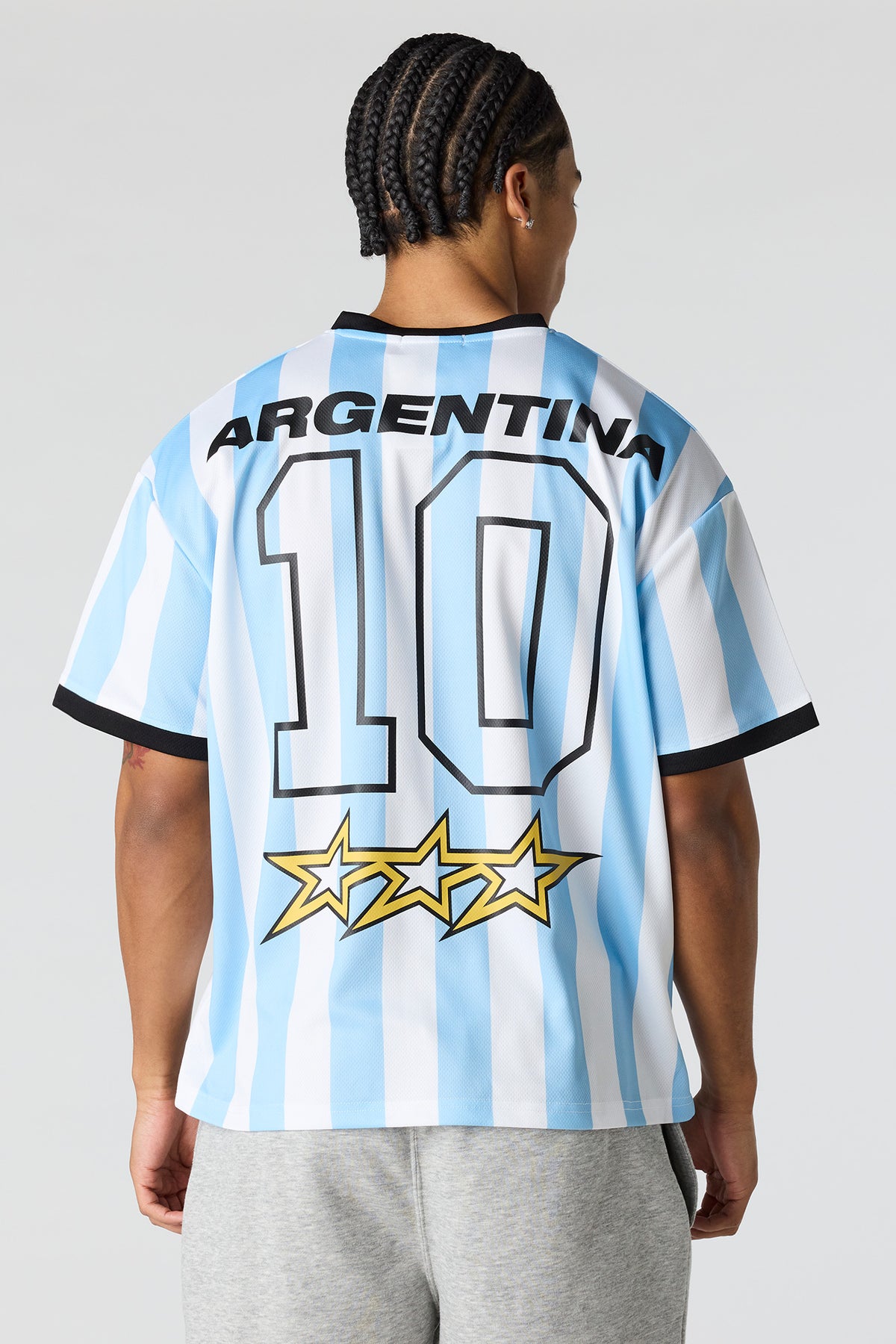 Vue alternative 3. Jersey en filet à imprimé Argentine