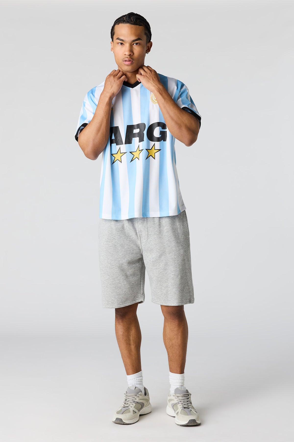 Vue alternative 4. Jersey en filet à imprimé Argentine