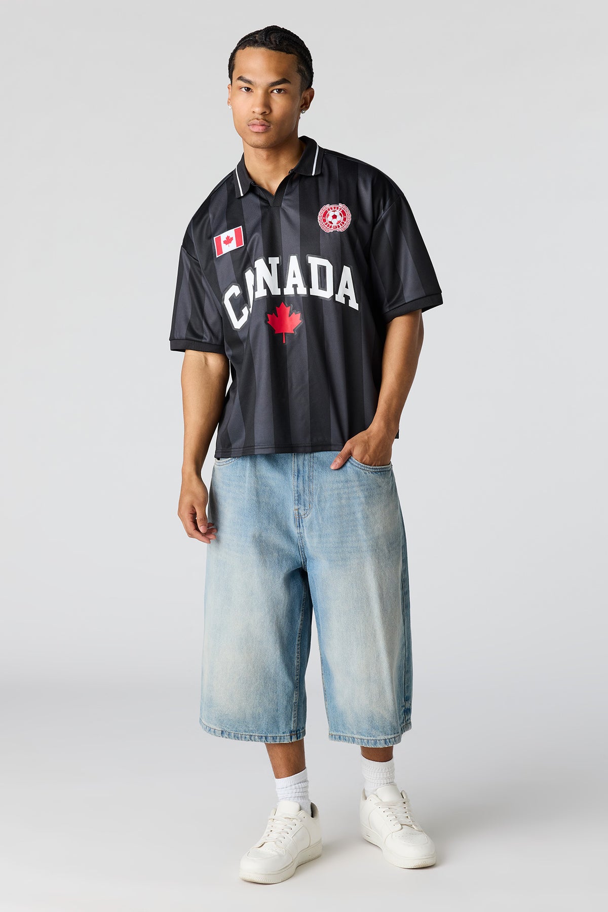 Alt View 3. Canada Graphic Mesh Jersey - Black