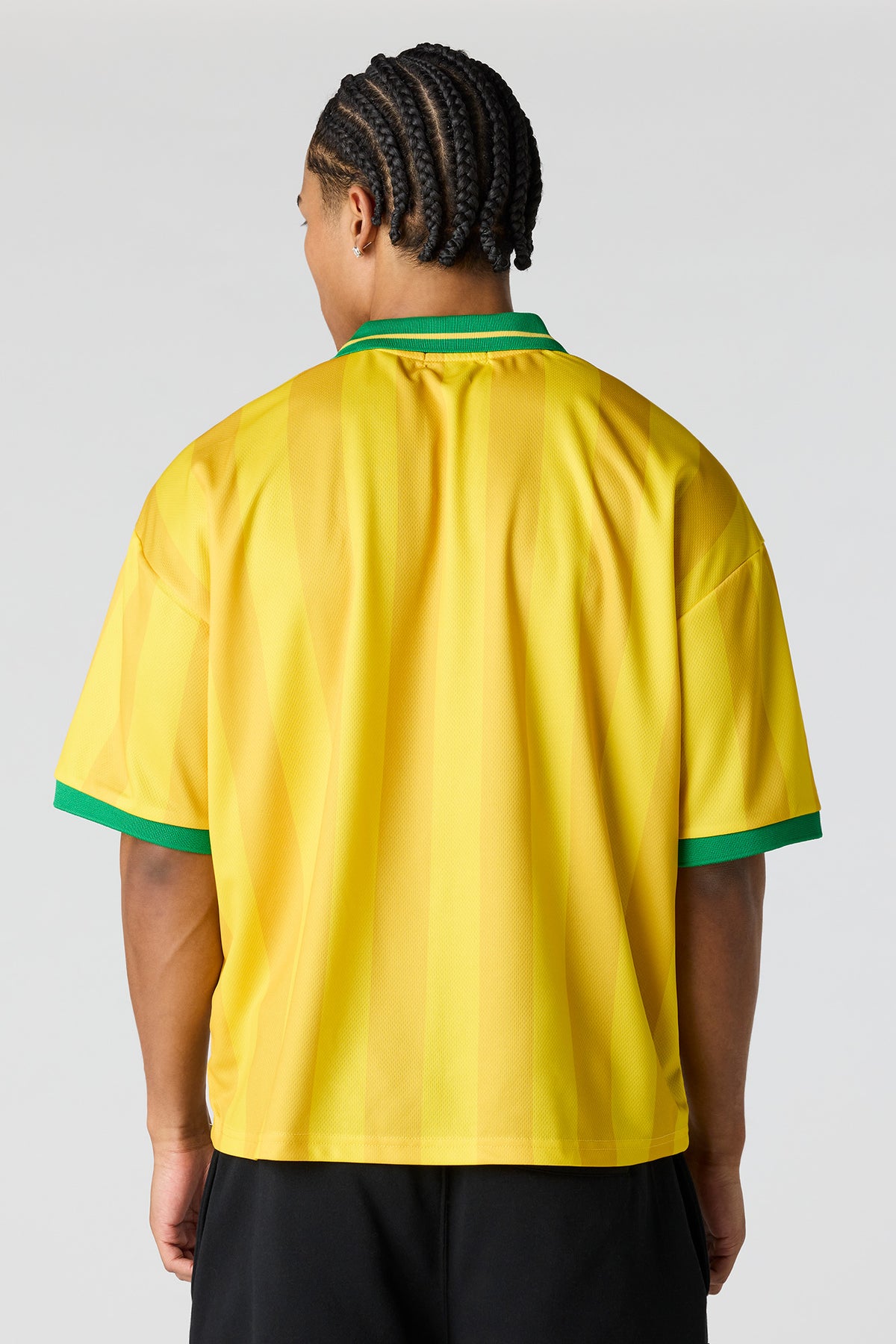 Alt View 2. Brazil Graphic Mesh Jersey - Yellow