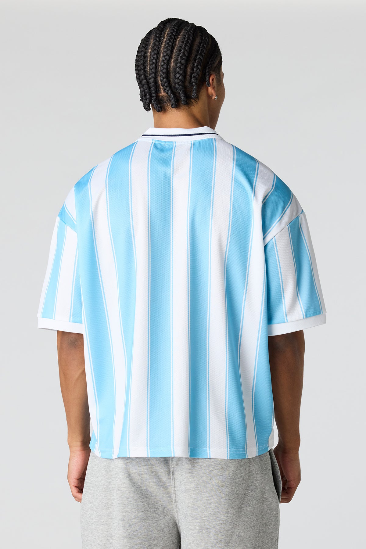 Alt View 2. Argentina Graphic Mesh Jersey - White