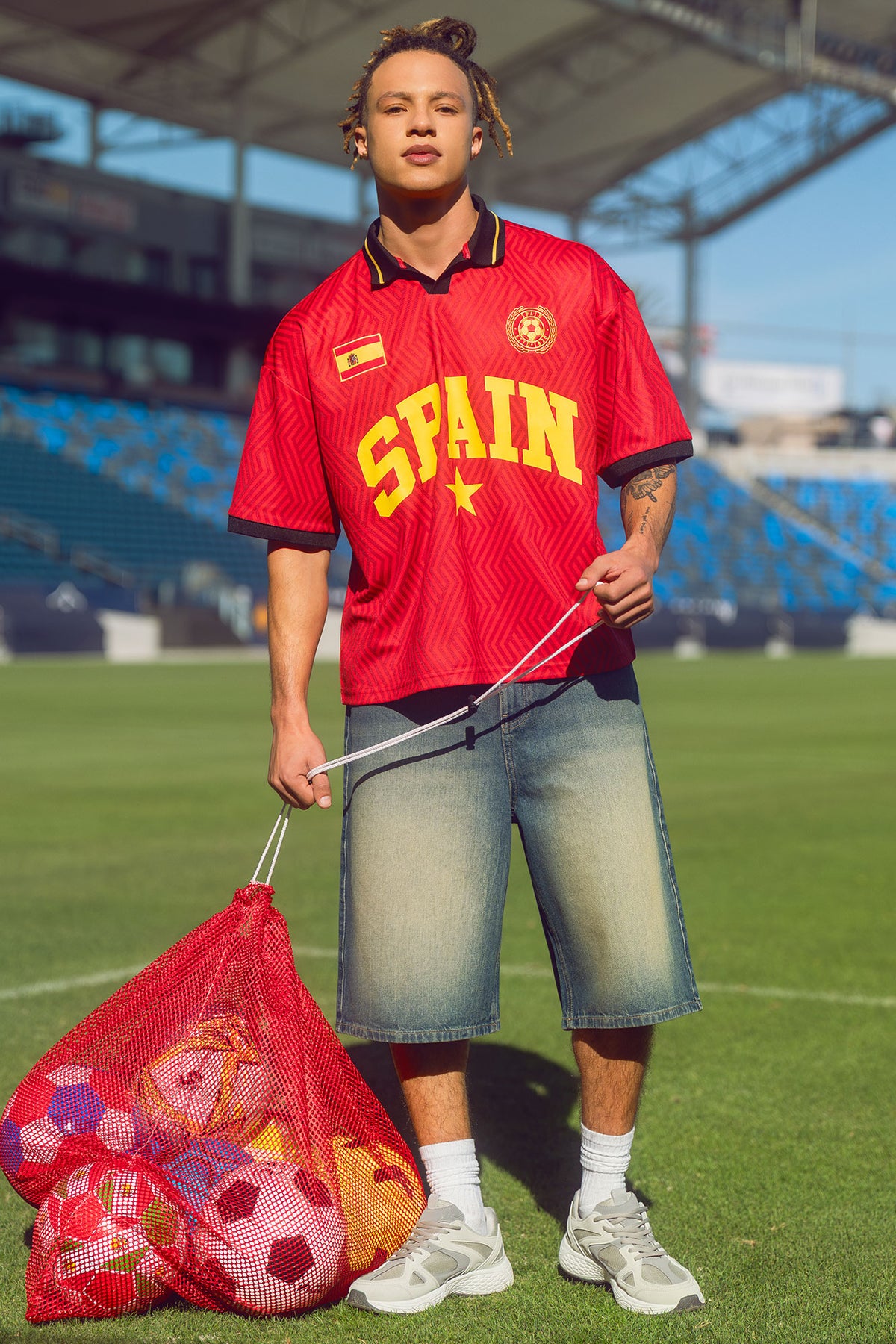 Jersey en filet à imprimé Espagne