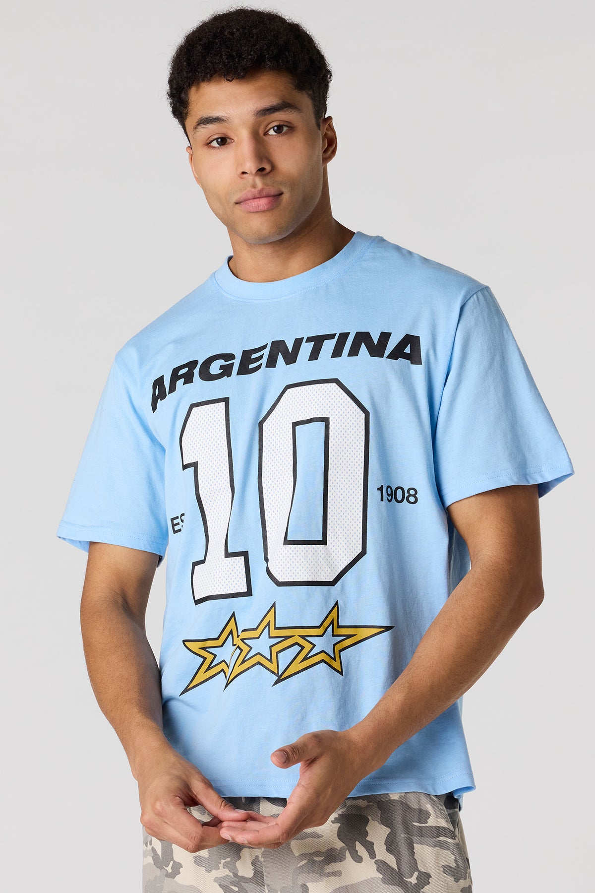 T-shirt en coton épais de luxe à imprimé Argentine