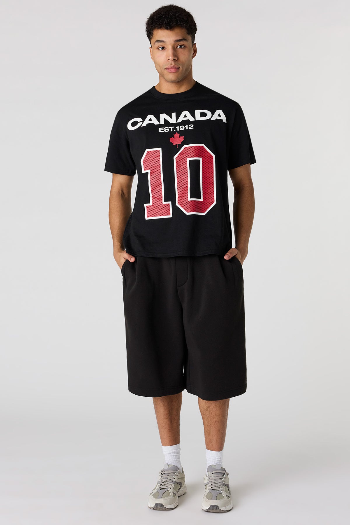 Alt View 3. Premium Heavyweight Cotton Canada Graphic T-Shirt - Black