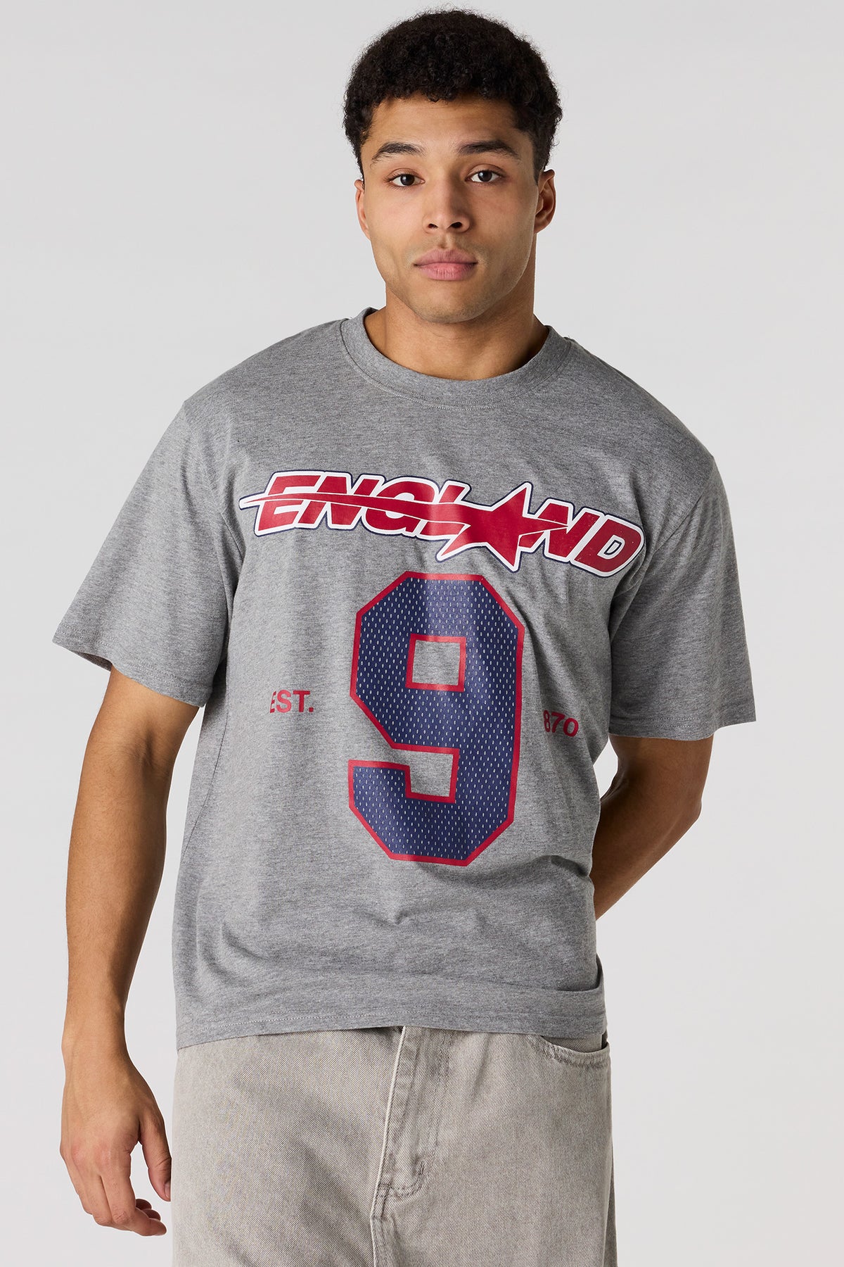 T-shirt en coton épais de luxe à imprimé Angleterre