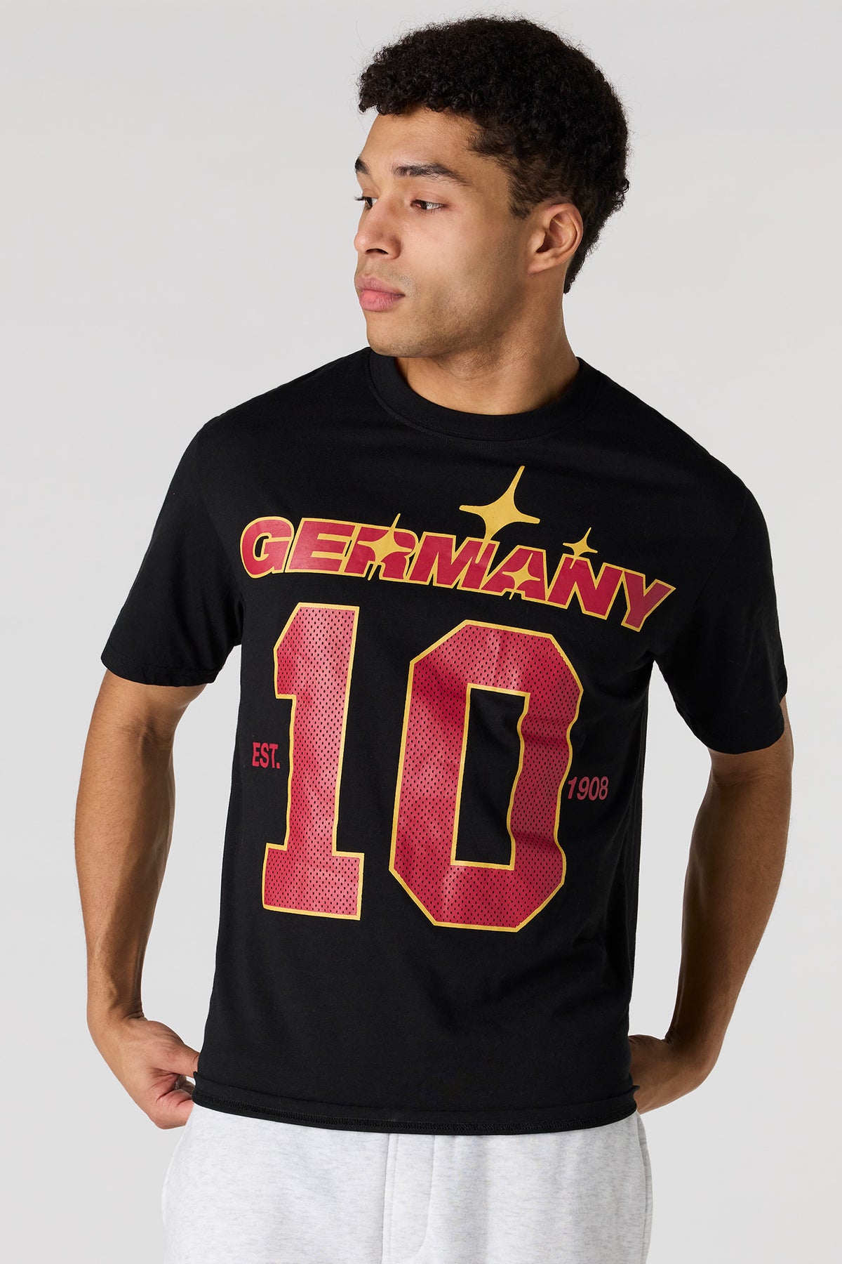T-shirt en coton épais de luxe à imprimé Allemagne