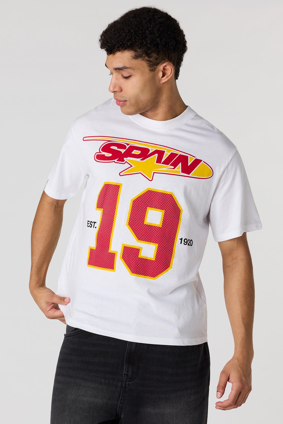 Alt View 2. Premium Heavyweight Cotton Spain Graphic T-Shirt - Red
