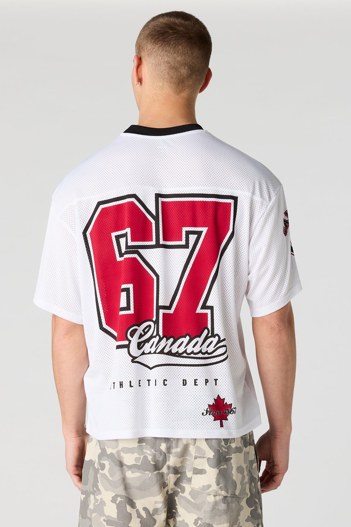 Vue alternative 2. Jersey de football en filet à imprimé Canada