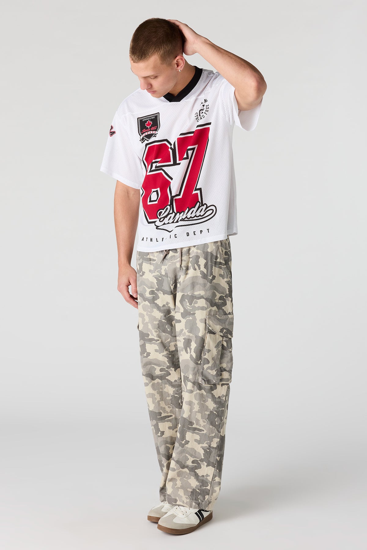 Vue alternative 3. Jersey de football en filet à imprimé Canada