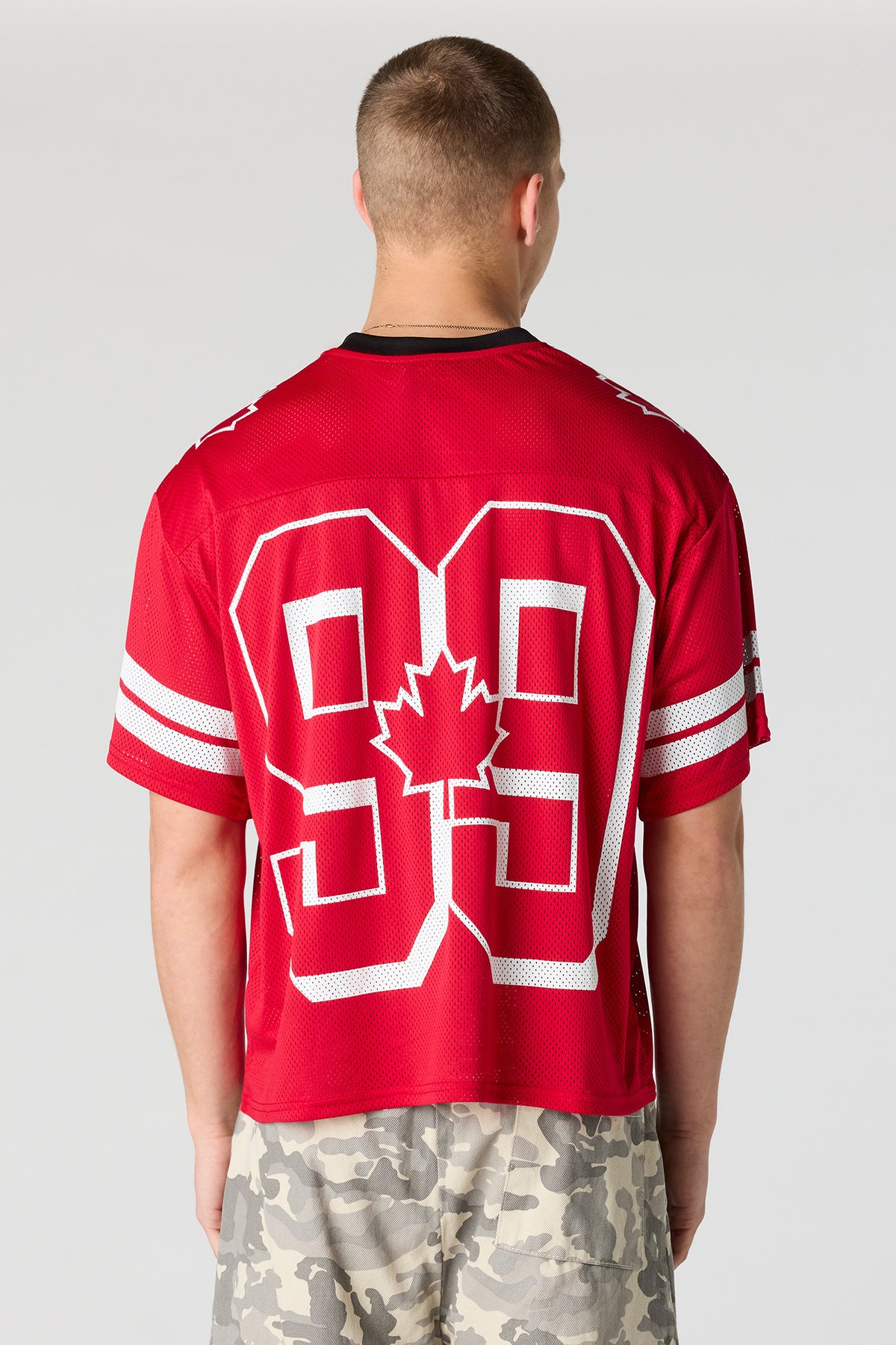 Alt View 2. Canada Mesh Football Jersey - Red