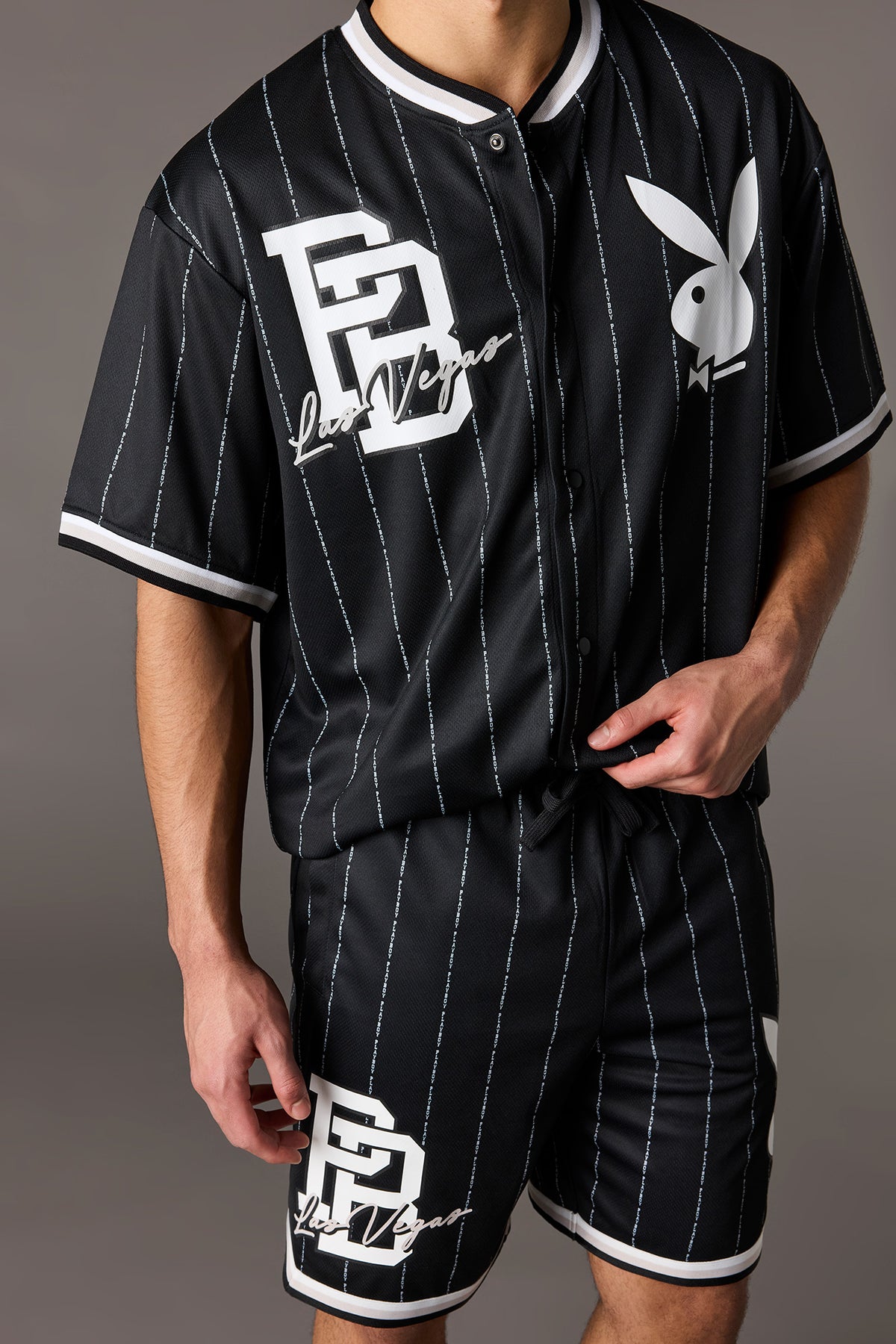 Vue alternative 4. Jersey de baseball en filet à imprimé Playboy