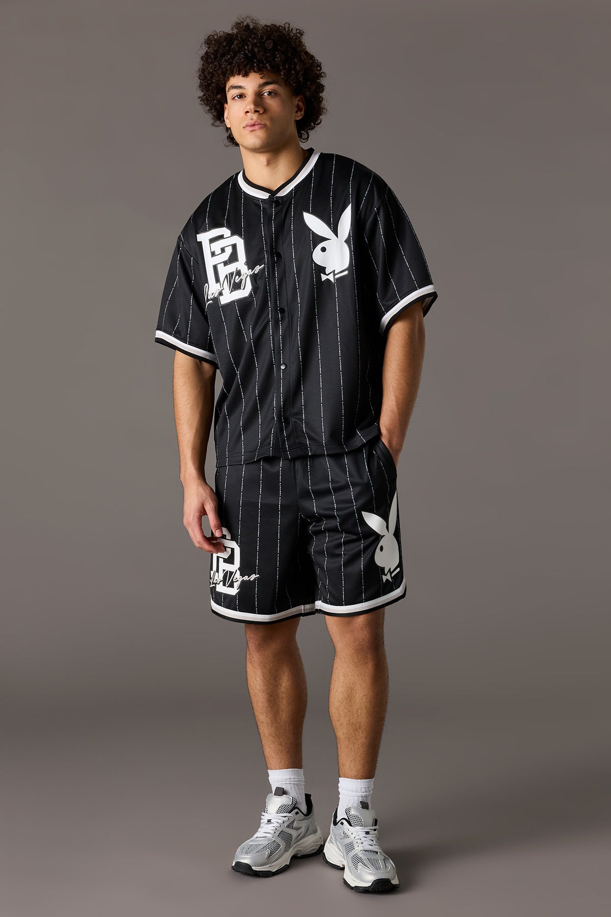 Alt View 2. Playboy Mesh Short - Black