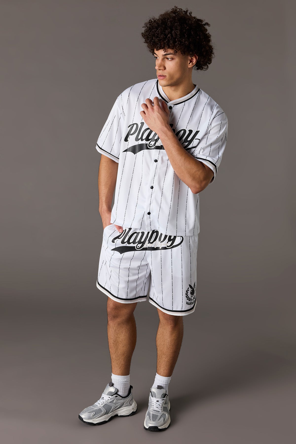 Alt View 2. Playboy Mesh Short - White