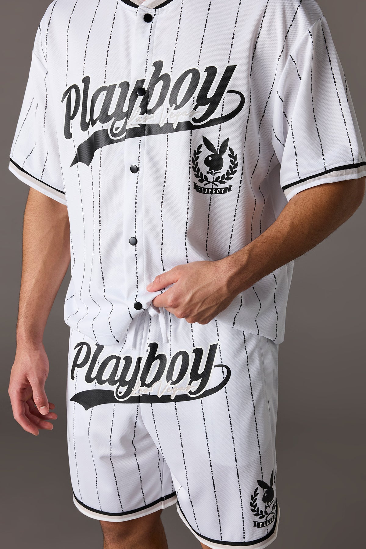 Alt View 4. Playboy Mesh Short - White