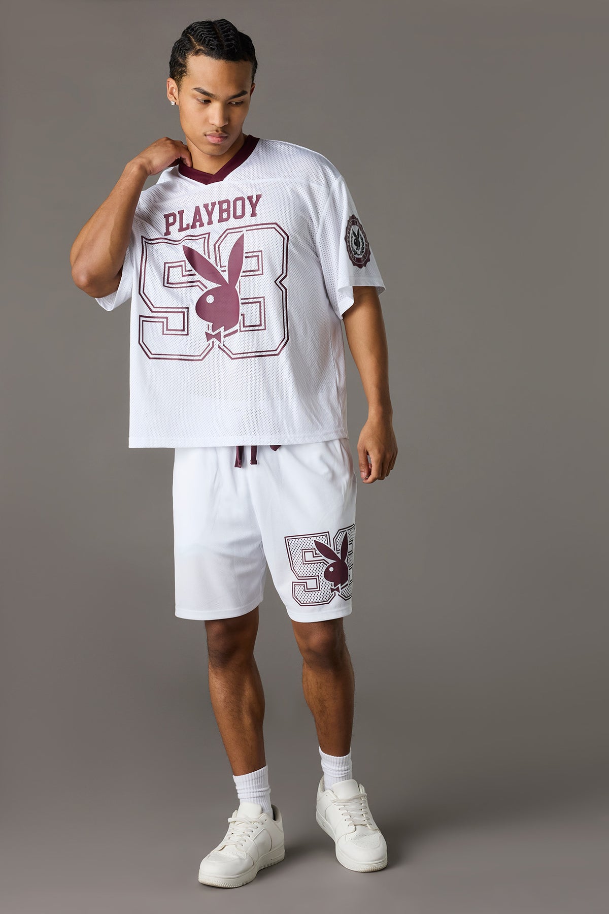Vue alternative 3. Jersey en filet à imprimé Playboy