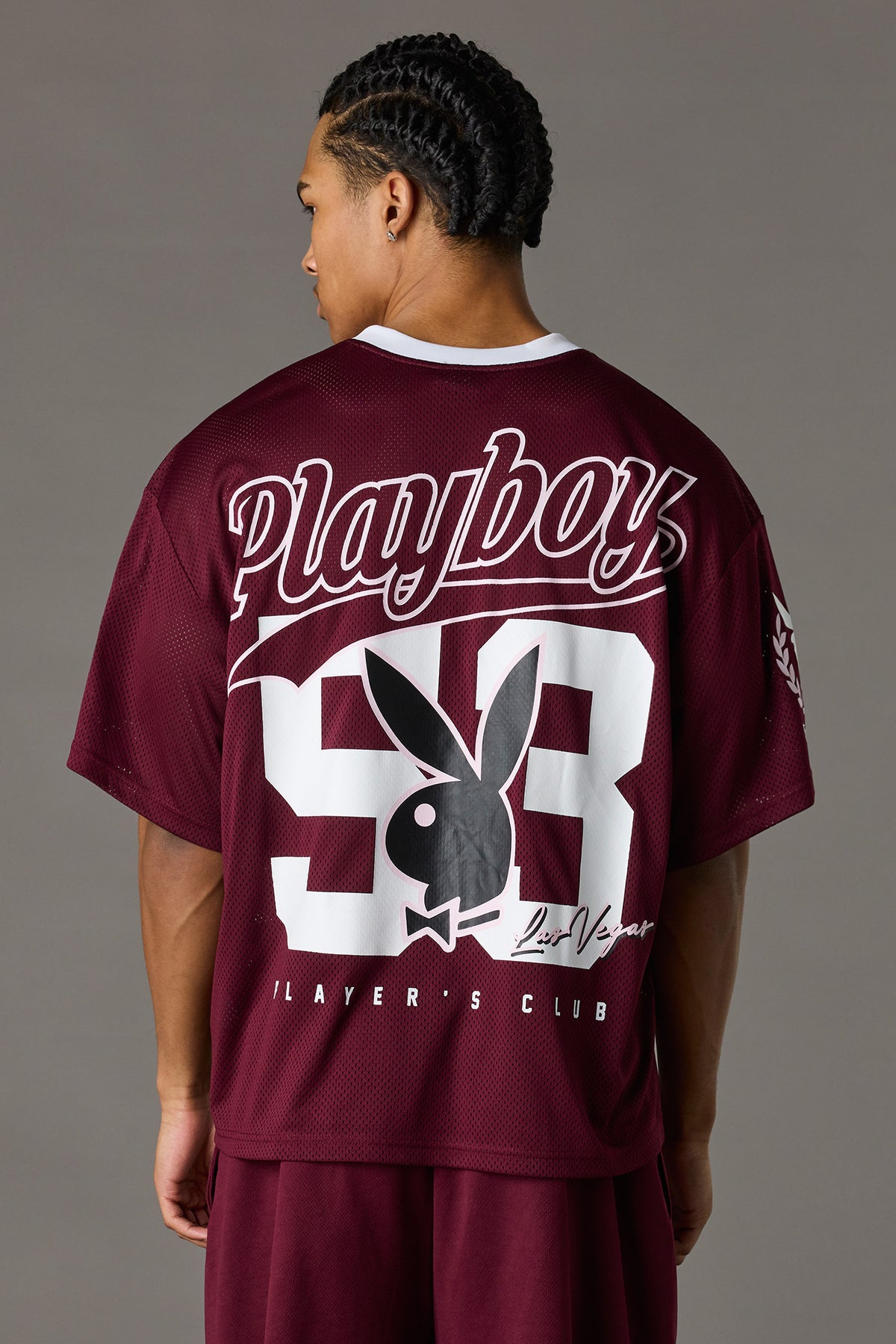 Vue alternative 6. Jersey en filet à imprimé Playboy