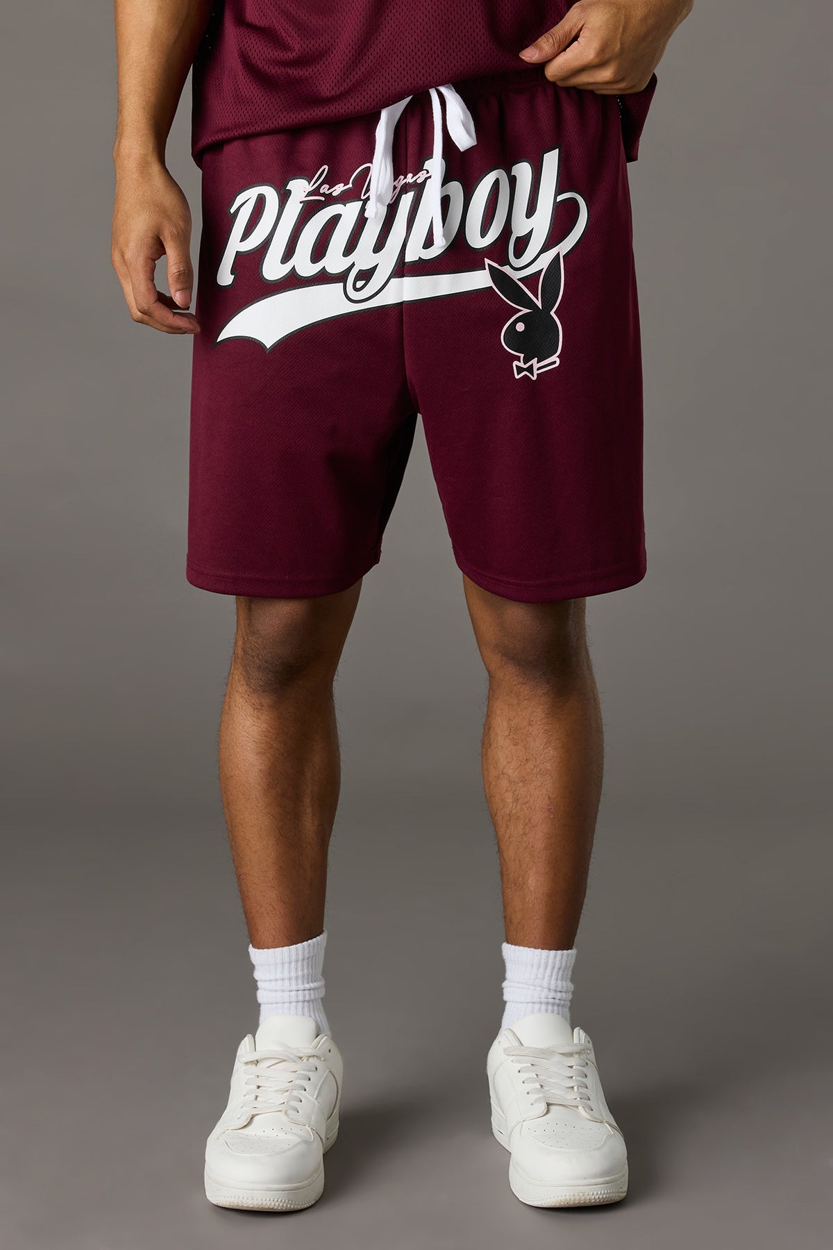 Short en filet à imprimé Playboy
