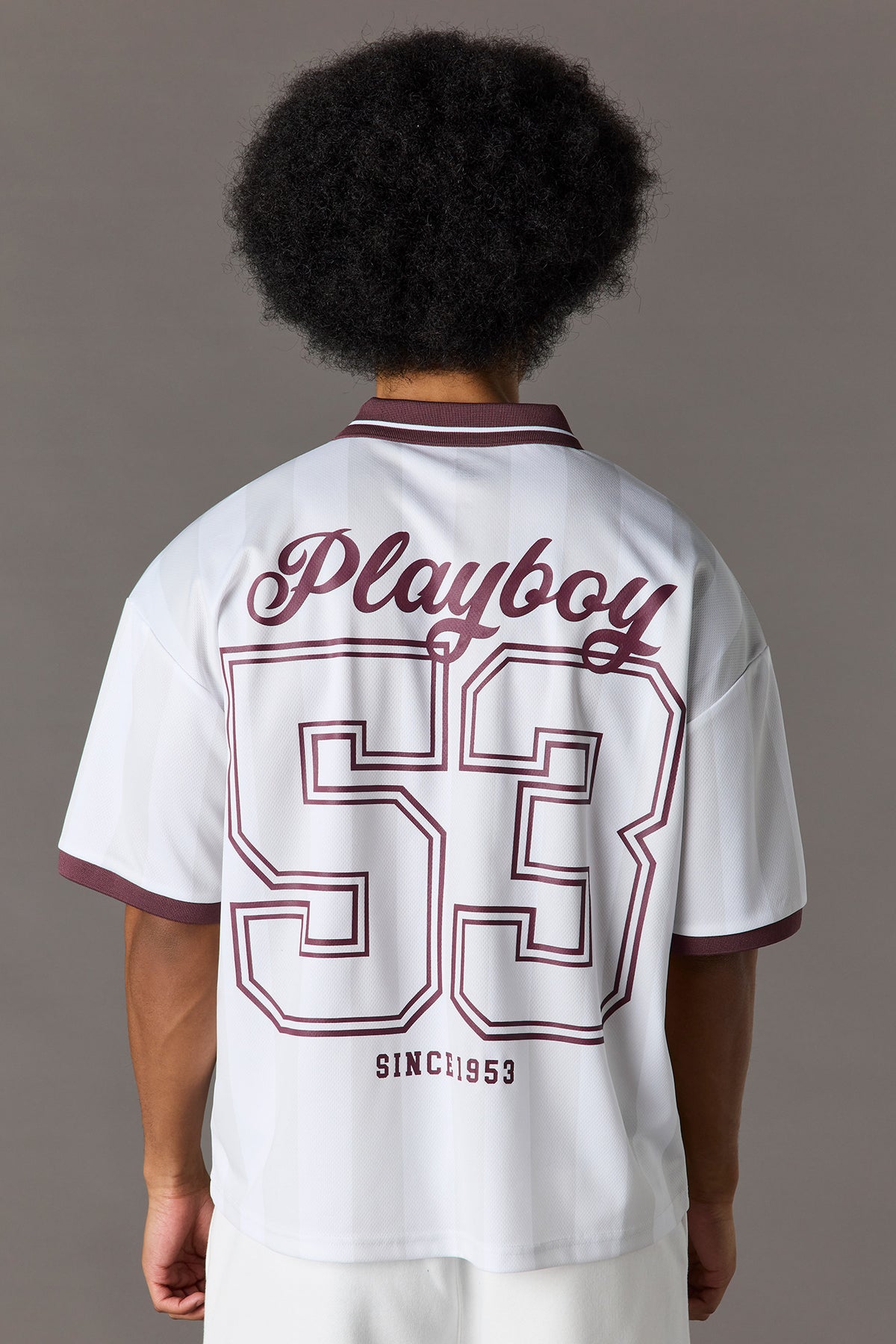 Alt View 2. Playboy Mesh Soccer Jersey - White