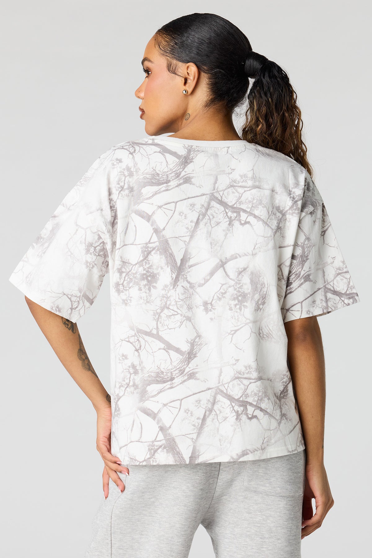 Alt View 2. Graphic Printed Boyfriend T-Shirt - White