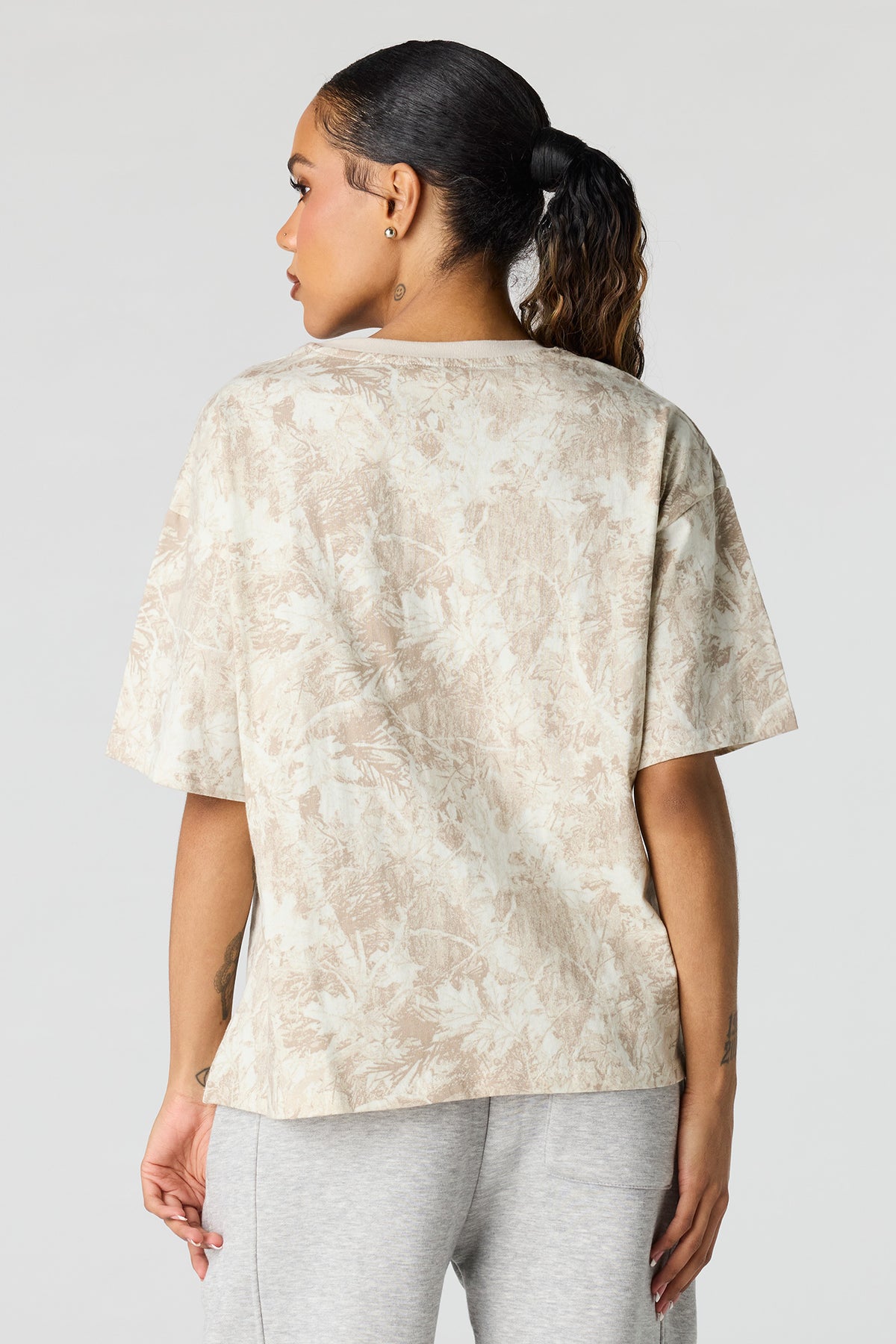 Alt View 2. Graphic Printed Boyfriend T-Shirt - Camouflage