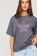 Rhinestone Boyfriend T-Shirt