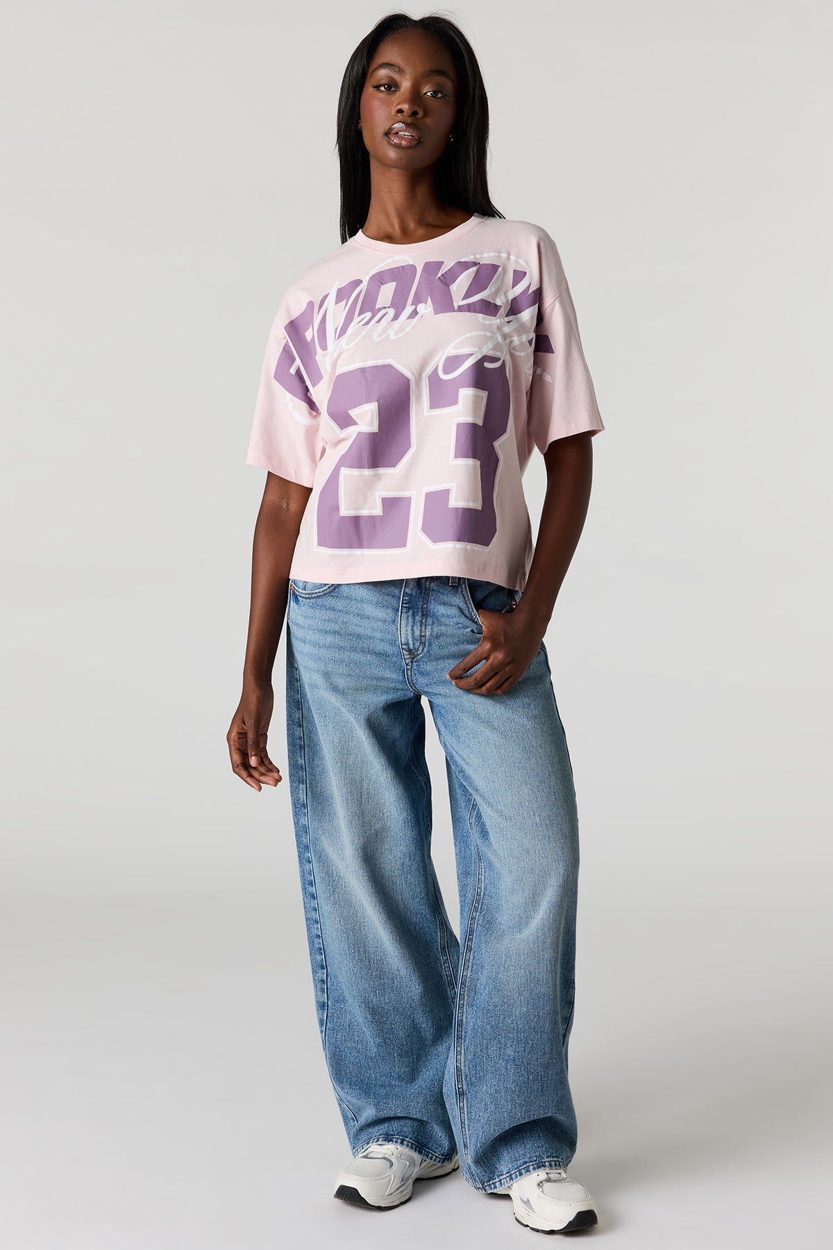 Alt View 3. City Graphic Boxy T-Shirt - Light Pink